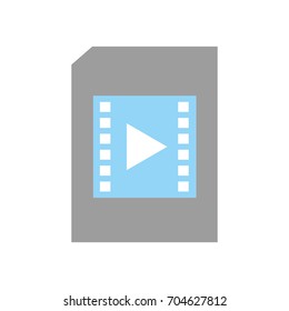 paper with media player isolated icon