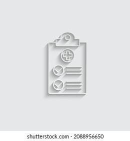paper medicine document icon vector medical information report sign prescription,  examination icon