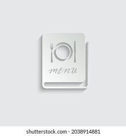Blatt auf Papier -   Vektorsymbol-Restaurantzeichen