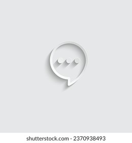 paper Message Icon. Mobile phone  chat sign, line style
