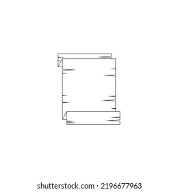 Paper, message, line geometric symbol simple logo vector