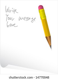 Paper with message and a pen