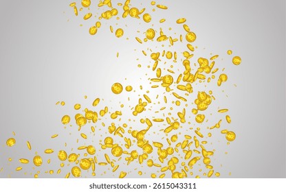 Paper Metal Currency Vector Gray Background. Golden Dollar Business Certificate. Gold Confetti Magazine. Scatter Finance Card.
