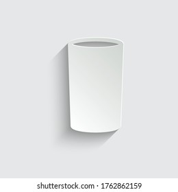 vector de icono de vidrio de leche de papel