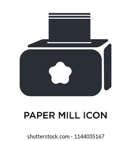 Paper Mill icon vector isolated on white background for your web and mobile app design, Paper Mill logo concept