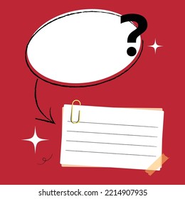 Paper Mock up With Arrow and Question Mark icon Vectors