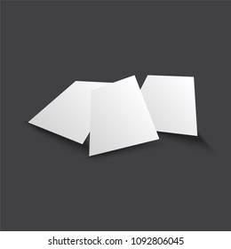 Paper mock up template vector illustration. Vector paper blank.