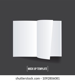 Ilustración del vector de plantilla de papel. Papel vectorial en blanco.