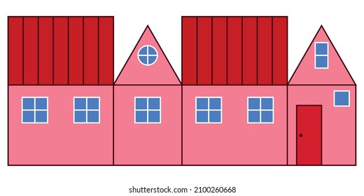 Paper model of house net for kids