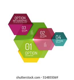 Paper modern infographic geometric templates for business layout or option presentation