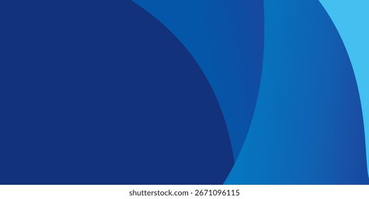 Paper modern layer circle blue abstract background. Curves and lines use for banner modern
