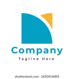 paper Modern and minimalist corporate logo with abstract shape. Ideal for professional businesses, startups, technology companies, consulting firms, or brand identity design. Clean vector