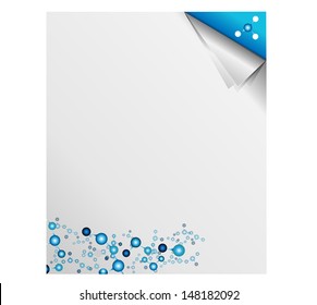 paper molecule background vector 