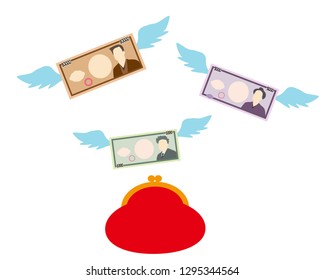 Paper money 1000 yen. 5000 yen. 10000 yen.Japanese Yen .