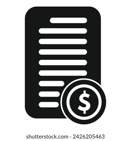 Paper money document icon simple vector. Work person. Digital change