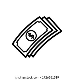 plantilla vectorial de diseño de icono de dinero de papel