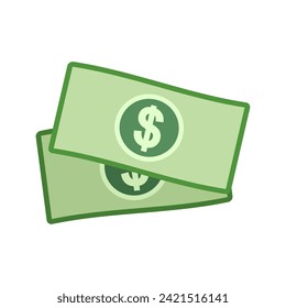 Plantilla vectorial de diseño de icono de dinero en papel