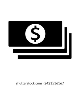 Paper money icon design vector template