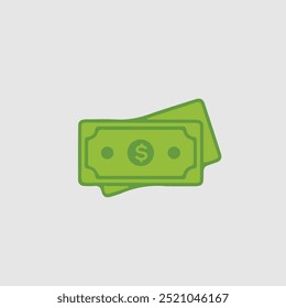 Paper money icon design vector template