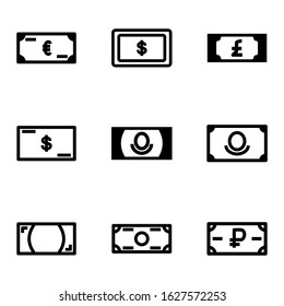 paper money icon or logo isolated sign symbol vector illustration - Collection of high quality black style vector icons
