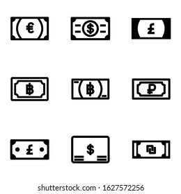 paper money icon or logo isolated sign symbol vector illustration - Collection of high quality black style vector icons
