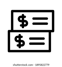 Paper Money icon or logo isolated sign symbol vector illustration - high quality black style vector icons
