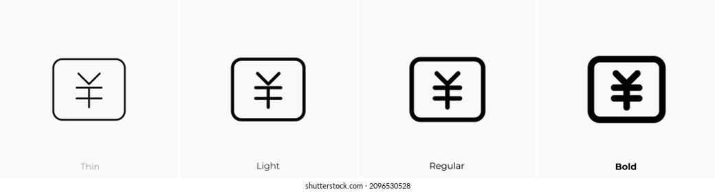 paper money icon. Thin, Light Regular And Bold style design isolated on white background