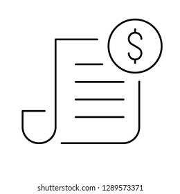 paper money line icon vector  isolated illustration editable