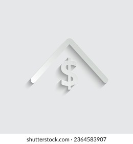 paper money sign vector bank icon 