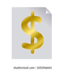 Paper with the money symbol