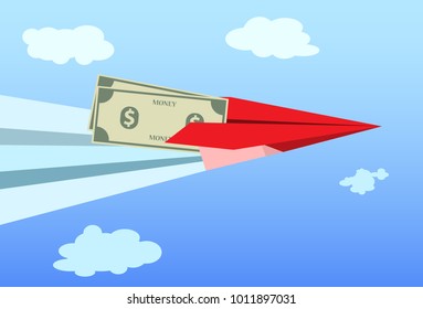 Paper money transfer by airplane