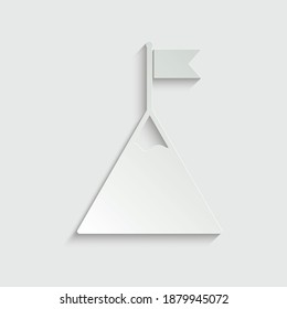 paper Mountain icon. vector icon 