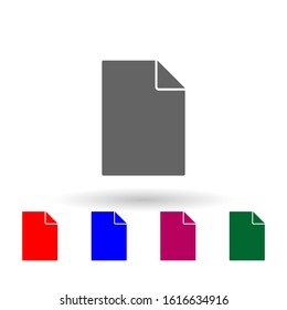 Paper multi color icon. Simple glyph, flat vector of web icons for ui and ux, website or mobile application