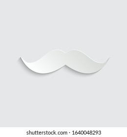 paper  mustache icon  - vector 