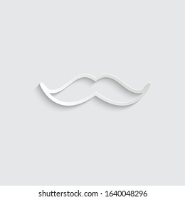 paper  mustache icon  - vector 