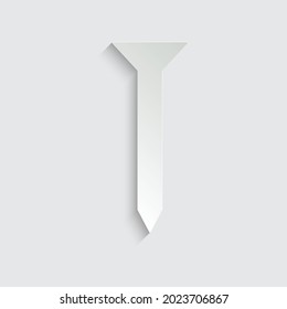 paper nail icon vector bolt sign