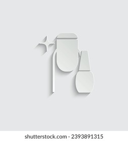 paper Nail Polish icon vector manicure icon