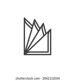 Paper napkin holder line icon. linear style sign for mobile concept and web design. Napkin holder outline vector icon. Symbol, logo illustration. Vector graphics