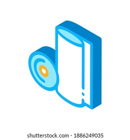 vector de icono de rollo de servilleta de papel. signo de rollo de servilleta de papel isométrico. ilustración de símbolo aislado de color