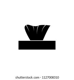 paper napkins in a box icon. Element of tattoo icon for mobile concept and web apps. Glyph style paper napkins in a box icon can be used for web and mobile on gray background