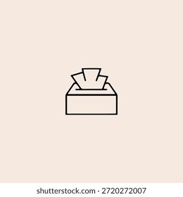 Diseño de Vector plano de icono de servilletas de papel.