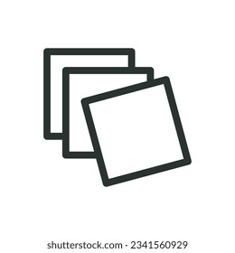 Paper napkins isolated icon, napkin vector icon with editable stroke