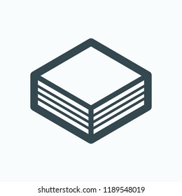 Paper napkins vector icon