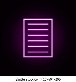 paper neon icon. Elements of education set. Simple icon for websites, web design, mobile app, info graphics