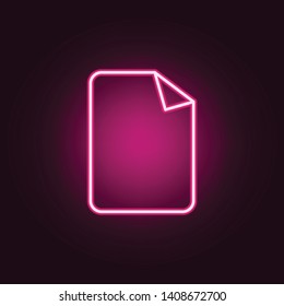 paper neon icon. Elements of web set. Simple icon for websites, web design, mobile app, info graphics