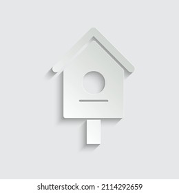 paper nest icon bird house vector icon