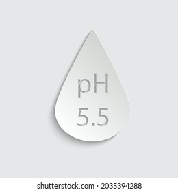 paper neutral  ph 5.5 icon vector ph balance 