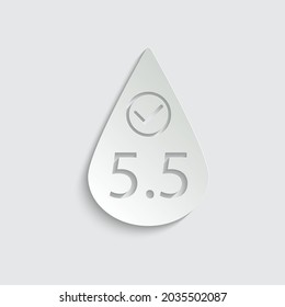 paper neutral  ph 5.5 icon vector ph balance 