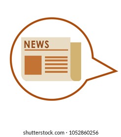 Paper news icon isolated vector illustration