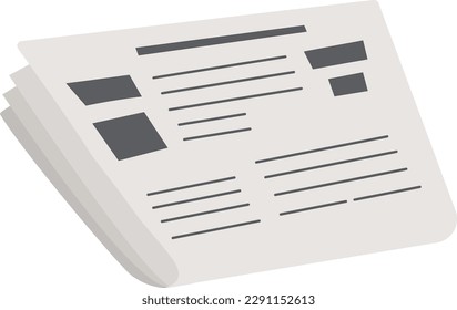 paper newspaper illustration in flat style symbol